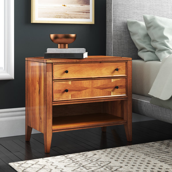 Seidman 2 Drawer Nightstand in Blonde Oak & Reviews Joss & Main